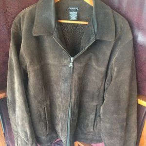 George heavy bomber style leather jacket Large